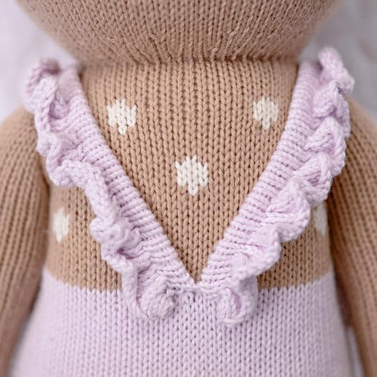 cuddle + kind Violet The Fawn Little 13" Hand-Knit Doll – 1 Doll = 10 Meals, Fair Trade, Heirloom Quality, Handcrafted in Peru, 100% Cotton Yarn
