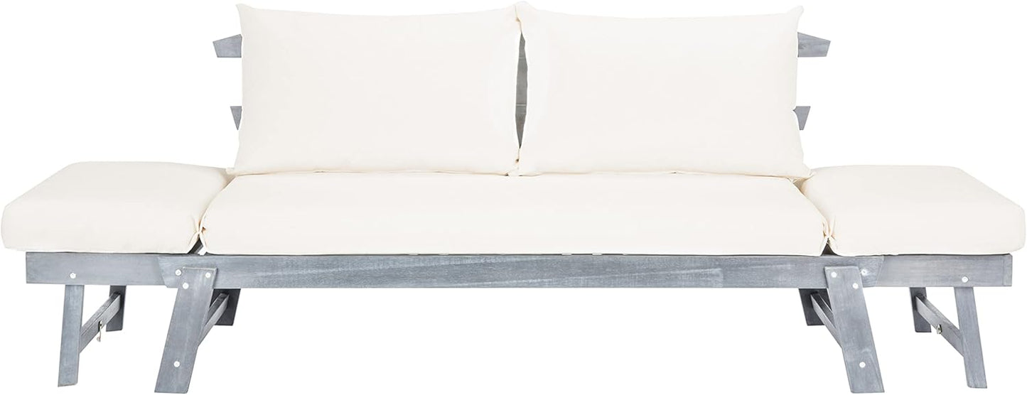 SAFAVIEH PAT6745A Outdoor Collection Tandra Grey Modern Contemporary Daybed Day Bed