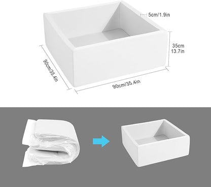 Foam Ball Pit for Toddlers Kids Square Soft Ball Pool Ideal Gift Play Toy for Children Kiddie Pools - White