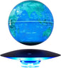 6" Magnetic Levitation Floating Globe Anti Gravity Rotating World Map with LED Light 7 Colors Display Floating Globe for Children Educational Gift Home Office Desk Decor (Blue-UFO Base)