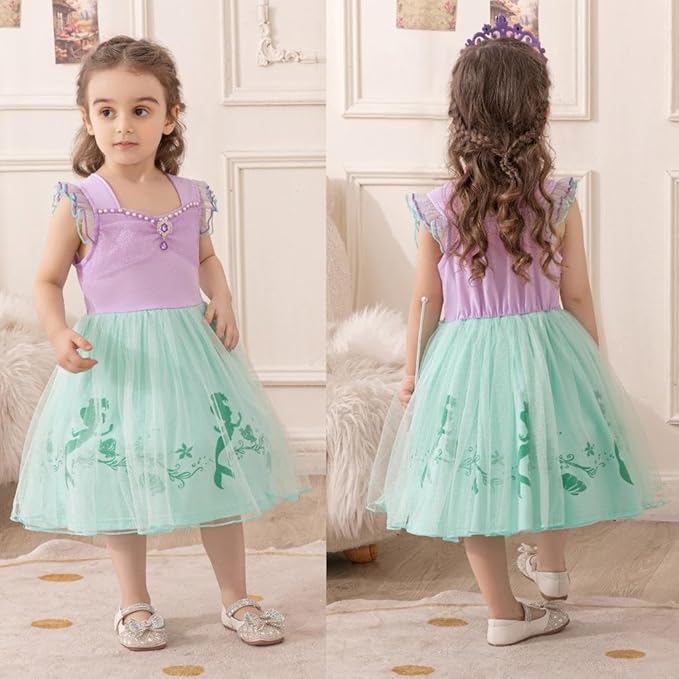 Dressy Daisy Princess Dress Up Clothes Halloween Fancy Party Tulle Skirt Summer Outfit for Baby & Toddler Girls