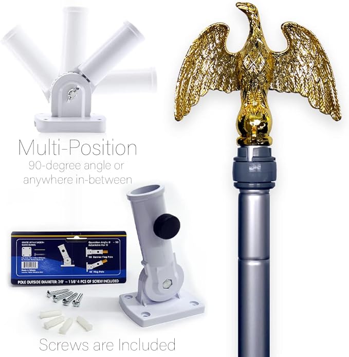 Breeze Decor HS108057-BO-02 Marine Corps Americana Military Decorative Vertical Set, House Flag 28" x 40", Thick Fabric