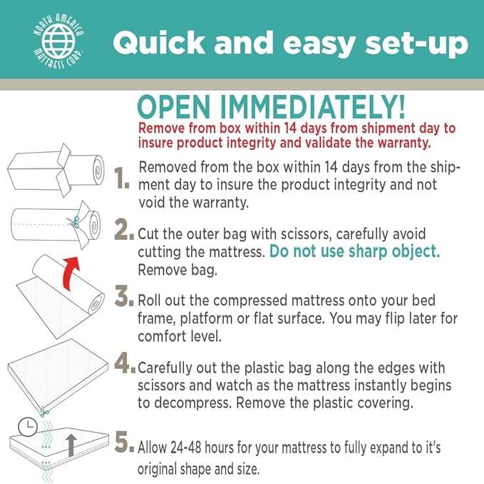 North American Mattress 6' Outdoor Picnic Bench Seat Cushion -2 Piece Set; 72" (6ft) x 10" x 3"; Green/Blue - Folding & Easy to Carry