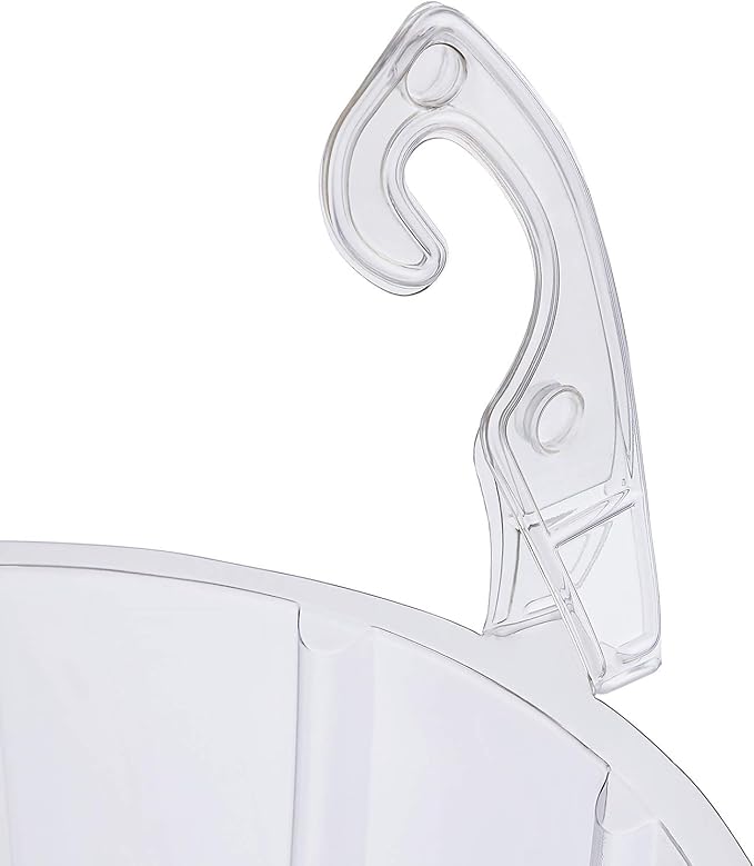 Idyllize 5 Piece of 10 Inch Clear Plastics Plant Saucers Drip Pans for Hanging Basket Indoor and Outdoor (10'')