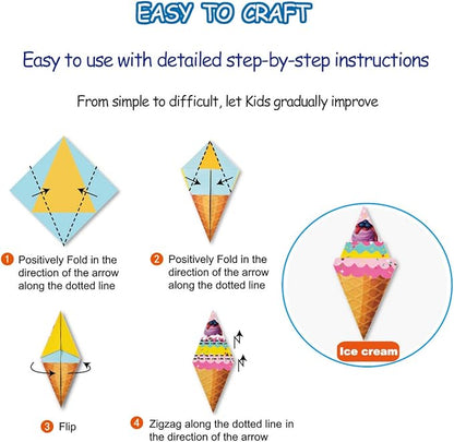 hapray Origami Kit for Kids Ages 5-8 8-12, with Guiding Book, 152 Paper with 72 Patterns, DIY Art and Craft Projects, Beginners Children's Day Gift Boy Girl