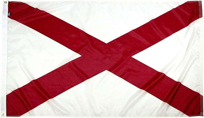 FlagSource Alabama Nylon State Flag, Made in the USA, 3x5'