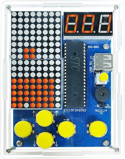 Gikfun Soldering Practice Kit with 4 Retro Games - DIY Electronics Project for STEM Learning, School, Home w/ Acrylic Case EK1987