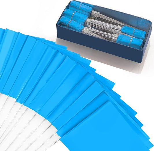 Zozen Marking Flags, Blue Color/1000 Pcs/15x4x5 Inch, Yard Flags for Lawn & Irrigation & Landscape & Sprinkler & Survey & Dog Training.
