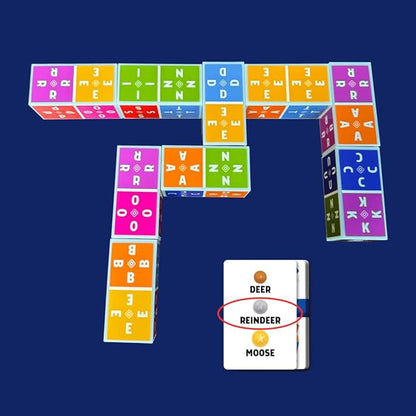 Crossico by Uzzle Games - Family Games for Children & Adults, Crossword Puzzle Word Games - A Thrilling Classic Game with a Twist, 2-4 Players, for Ages 8+