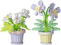 Party Favors for Kids, Tiny Plants Mini Flowers Building Blocks Set for Classroom Prize, Flowers Building Toy, Birthday Gifts for Boys Girls (Daisy+Orchid)