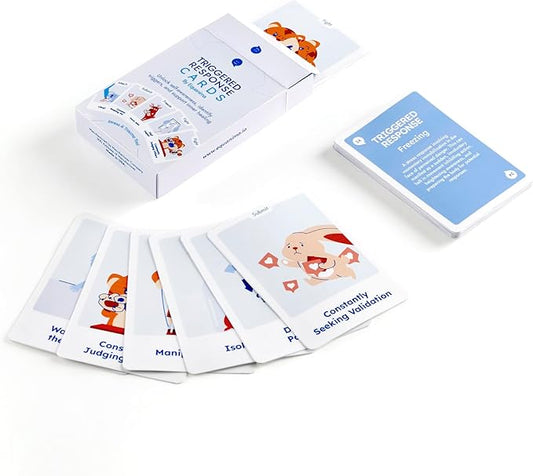 Triggered Response Cards – Emotional Regulation & Self-Awareness Card Deck | Manage Stress, Build Resilience, and Improve Reactions | Ideal for Therapists, Coaches, and Personal Growth