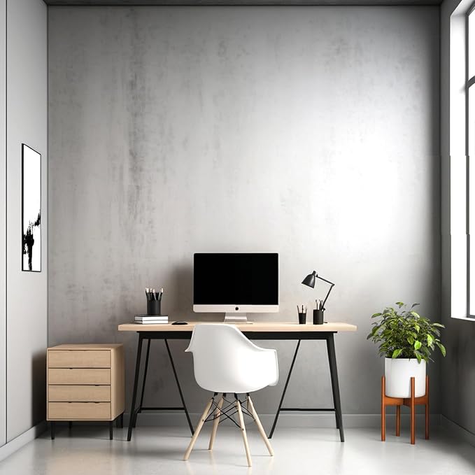 Fox & Fern 8 Inch Plant Pot with Drainage Plug — Premium Lightweight Fiberstone Matte White Planter; Indoor & Outdoor Planter; 8 Inch Pots for Plants; Weather Resistant & UV Resistant