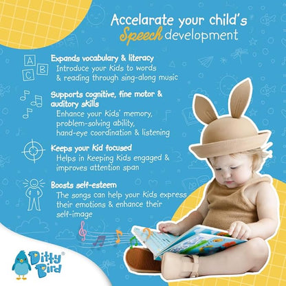 Ditty Bird Farm Animals Sound Book for Toddlers | Interactive Farm Board Book with Real Animal Sounds | Touch & Sound Book for Ages 1-3 | Sensory, Musical Book for Toddlers