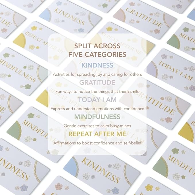 Mind Cards: Kids' Edition | 30 Daily Mindfulness & Gratitude Cards for Children | Screen Free Confidence & Positivity Gift for Emotional Growth