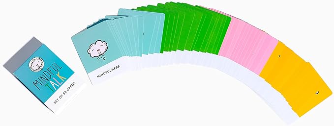 The School of Mindfulness- Mindfulness Game for Kids: Mindful Talk Cards for Children and Parents- for Authentic and Meaningful Conversations…