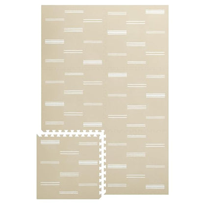 Lillefolk Baby Play Mat for Floor – 4x6ft Old White| Soft Non Toxic Premium EVA Foam Tiles for Tummy Time, Crawling & Playroom – Waterproof Interlocking Floor Mat for Babies & Toddlers (6 Tiles)
