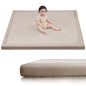 Baby Play Mat for Floor, 1.3" Thick Elasti-Foam 50x50 Playpen Mat for Toddlers Infant kids,Water-Repellent Soft Coral Velvet for Tummy Time, Non-Slip Backing for Crawling,Tatami Style(Beige)