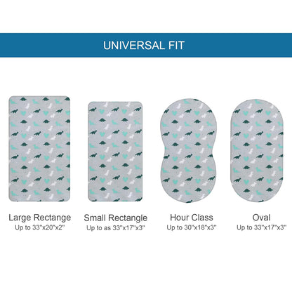 Bassinet Sheet 4 Pack for Baby Boys or Girls, Bassinet Sheets Ultra Soft Universal Fit for Most Rectangle, Oval, Hourglass Bassinet Mattress, Bassinet Sheets, Grey