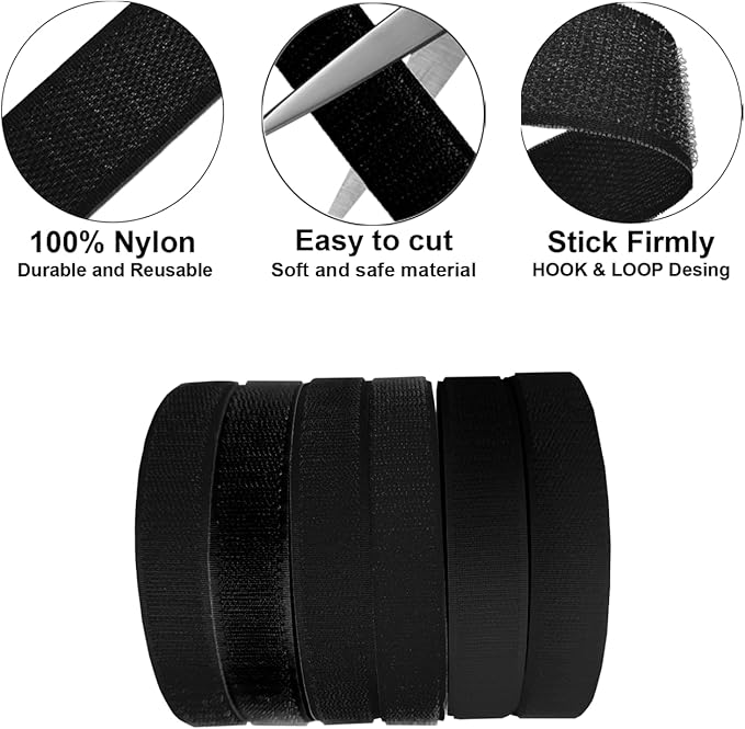 6 Rolls 156 Feet Carpet Marker Strips for Classroom Back to School Decorations Nylon Carpet Strip for School Preschool Supplies Daycare Office (Black)