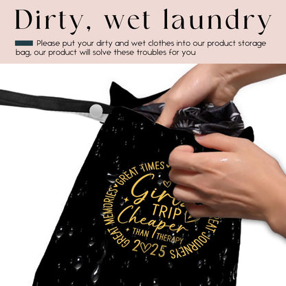 Girls Trip Gifts Wet Dry Bag, Beach Bag Wet Bag Favors, for Swimsuit Toiletry Travel Essentials For Women Aloha Bags, Beach Travel Gym Laundry bags for Dirty Diaper Swimsuit Gifts (Black)