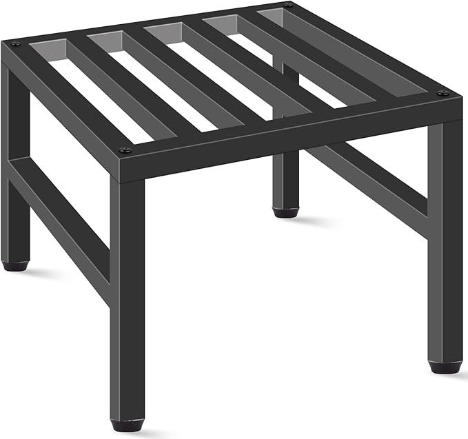 Plant Stand Indoor Outdoor, Heavy Duty Wrought Iron Pedestal Stands Metal Plant Stand for Indoor Outdoor, Sturdy Low Flower Stand Display Planter Shelf, 1pcs, Black