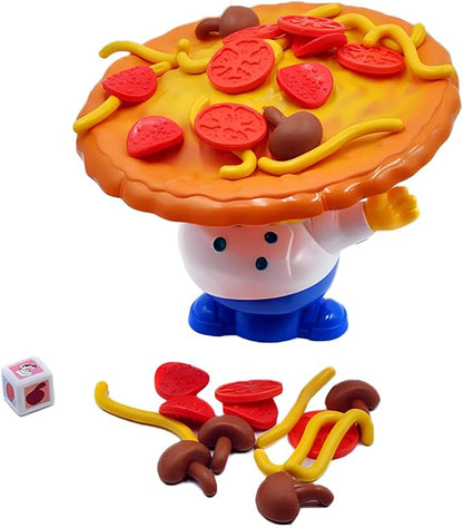 Topple Pizza Game,Tabletop Balancing Pizza Toy, Poppa's Pizza Pile-Up for 2-4 Players,Fun for Family & Friends