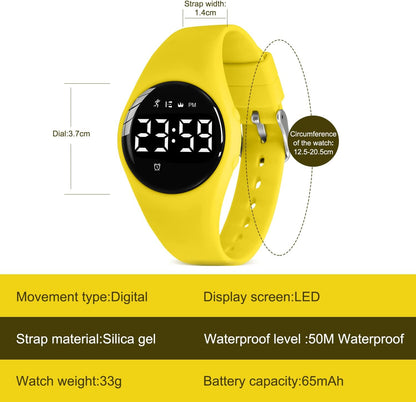Kids Watches for Girls Boys Digital Sport Watch with Step Counter Pedometer Vibration Alarm Clock, No App Waterproof Fitness Tracker Kids Watch Boys Girls Teens Students Ages 5-16