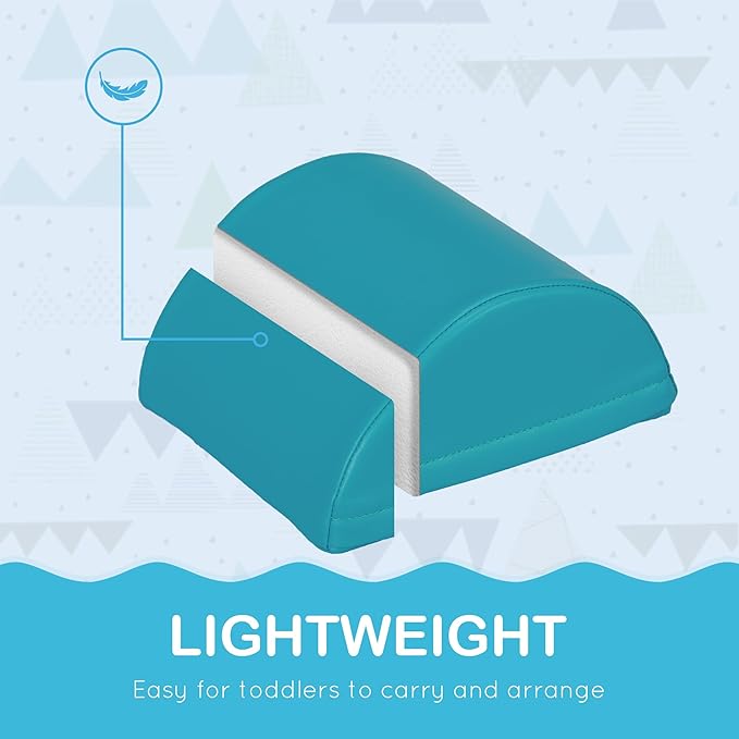 Soozier Foam Climbing Blocks for Toddlers, 11-Piece Baby Soft Foam Play Set, Climb and Crawl Activity Playset Building Blocks for Aged 1-3 Years Old Boys & Girls, Contemporary