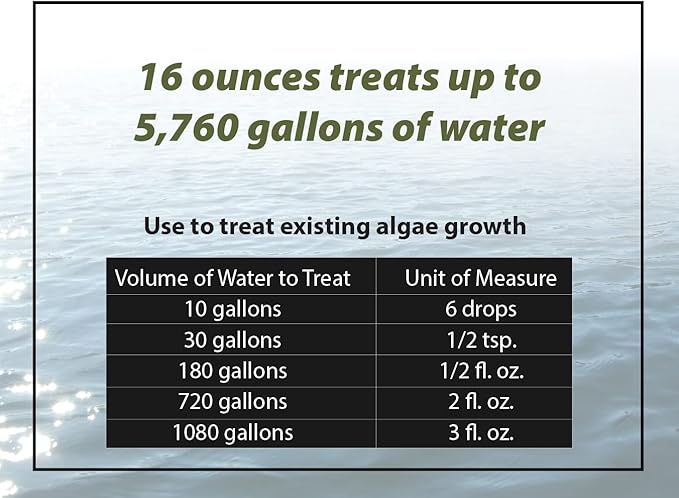 Bloom Buster Pond Algae Control - 16oz - Fast Acting Algaecide, Use in Fountains & Outdoor Ponds Containing Koi & Other Fish - EPA Registered