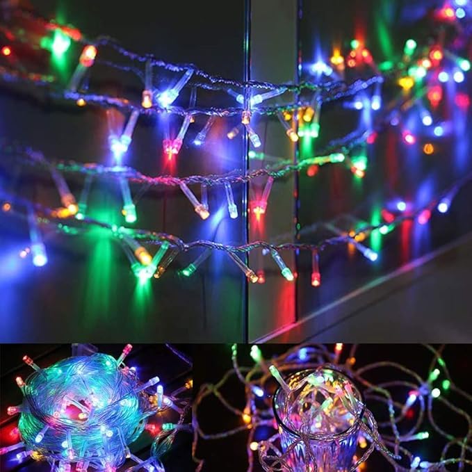 String Lights, 2 Pack Battery Operated String Lights with Remote Timer Waterproof 8 Modes 16.4ft 50 LED String Lights for Bedroom,Garden,Party,Xmas Tree Indoor Outdoor Decorations, Multicolor
