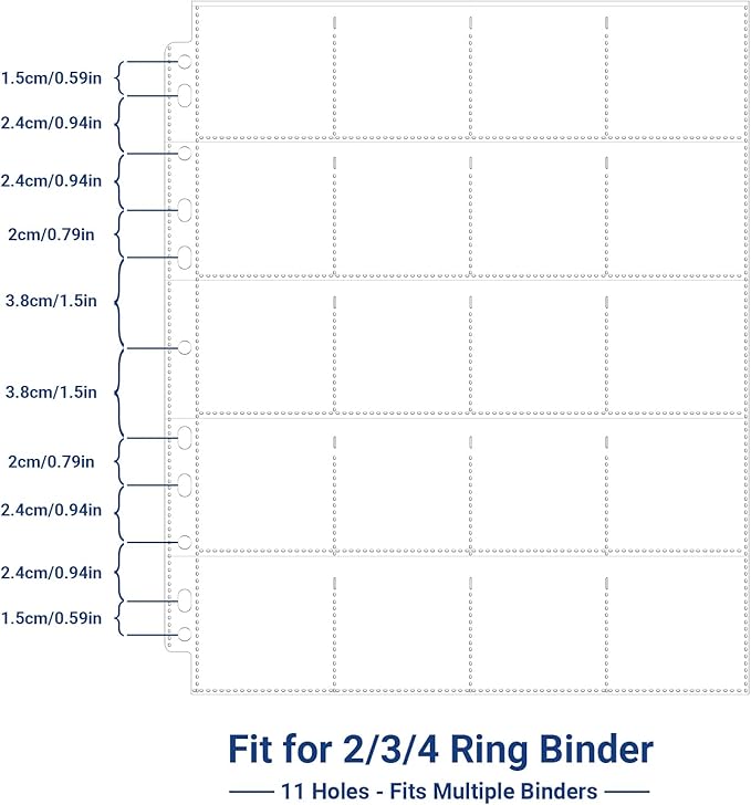 600 Pockets Acid Free Coin Sleeves, Non Stick and Non Glare, Fit for Coin Flips 2x2 inch, 3 Ring Binder Sleeves Clear Plastic Stamp Collecting Supplies, 30 Pack