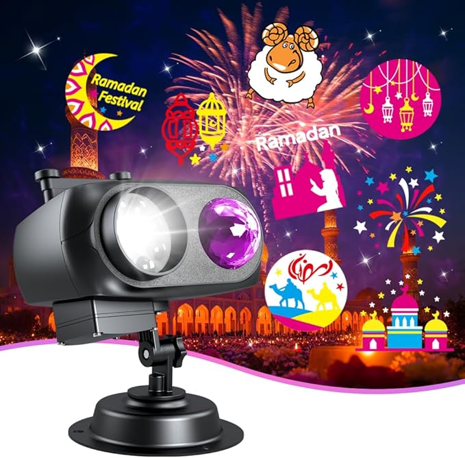 Christmas Projector Lights Outdoor,Holiday lamp,Halloween Christmas Outdoor,St. Patrick's Day Decoration,Eid Mubarak Kareem Festival Decorations, Easter Decorative Lights,Ramadan Decorations