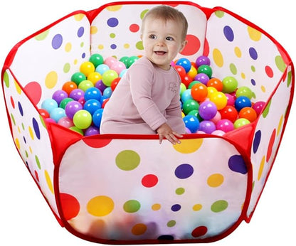 EocuSun Kids Ball Pit Large Pop Up Toddler Ball Pits Tent for Toddlers Girls Boys for Indoor Outdoor Baby Playpen w/Zipper Storage Bag, Balls Not Included (ARed)