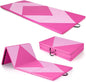 Giantex 4'x10'x 2" Gymnastics Mat, 4-Panel Folding Aerobics Exercise Mat w/Hook & Loop Fastener, Carrying Handle, Portable Tumbling Mat for Stretching Yoga Cheerleading Martial Arts