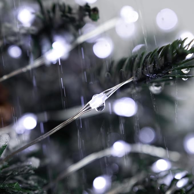 Fairy Lights Plug in,164FT 1000 LEDs Waterproof String Lights,Twinkle Light with Remote for Outdoor Indoor Christmas Wedding Birthday Garden Party Decorations,2 Inch Space,Cool White