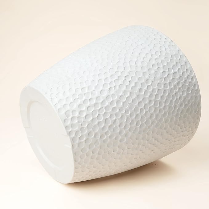 LA JOLIE MUSE Outdoor Indoor Tree Planters,14 Inch Large Planter Flower Pots,Modern Decorative White Planter Pot for House Plants,Honeycomb