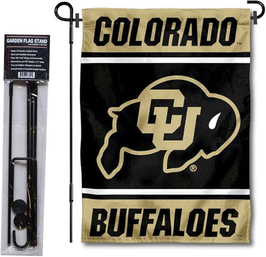 College Flags & Banners Co. Colorado Buffaloes Garden Flag with Stand Holder