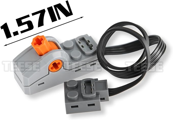 24pcs Technic-Motor Set with Adjustable-Speed-Remote-Receiver, Battery-Box-Extension-Cable, Compatible with Technic-Parts