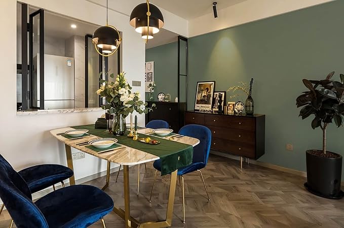 Dimoon 394''x17.7'' Green Peel and Stick Wallpaper Contact Paper Modern Self Adhesive Wall Paper Removable Renter Friendly Textured Solid Color Shelf Cabinet Vinyl Roll (394''x17.7'',Leaf Green)