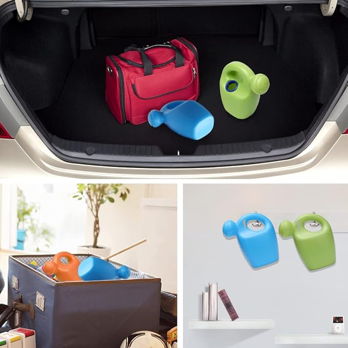 Beach Sand Watering Can Toy for Kids, Havy Duty Plastic Water Can for Garden Beach Bath Play Time, Water Can Garden Sandbox Tools for Boys Girls, 2PCS - Blue Green