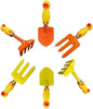 Kids Gardening Set Yellow Duck Handle, 6 Pieces (Organe+ Yellow), Kids Garden Tool Set Kids Beach Shovel Sandbox Play Toy Garden Hand Tool