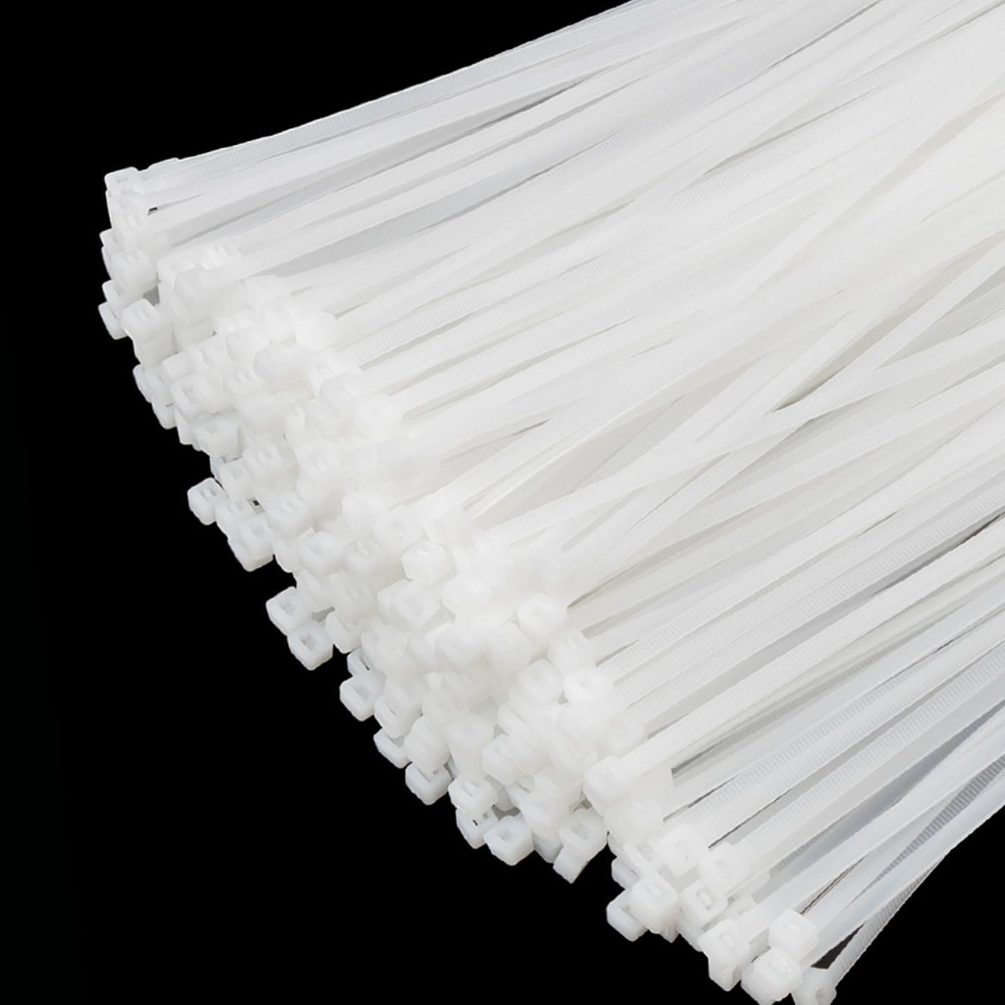 XINGO 1000 PCS White Zip Ties 12 Inch, 60 LBS Tensile Strength, Self-Locking Nylon Plastic Nylon PA66 Wire Ties for Indoor and Outdoor Use