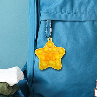 60Pcs Christmas Mini Pop Keychain Fidget Toys, Mini Pop Bubble Christmas Fidget Toy, Silicone Mini Pop Toys Bulk for Kids Anxiety Stress Reliever for Adults