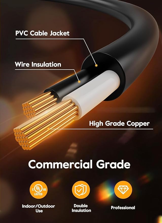 Brightown LED Outdoor String Lights 30FT for Patio with 16 Shatterproof ST38 Vintage Edison Bulbs, Waterproof Outside Hanging Lights for Backyard Deck Garden Party Xmas Decor, 2700K