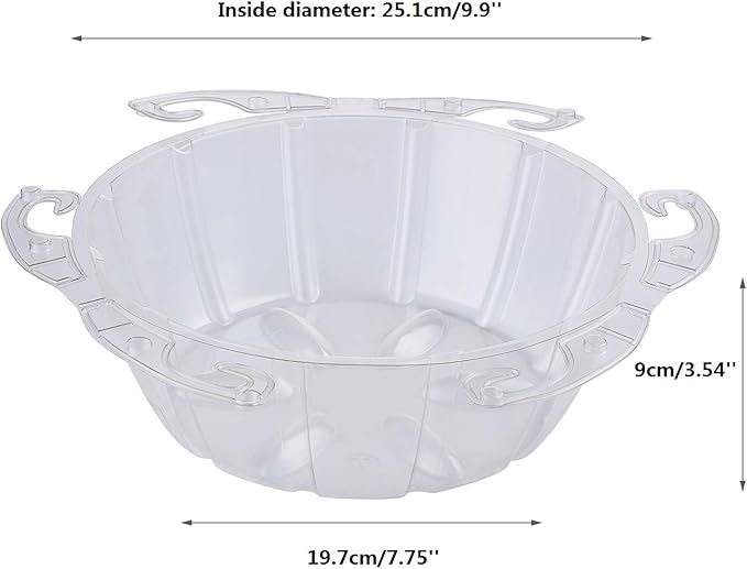 Idyllize 5 Piece of 10 Inch Clear Plastics Plant Saucers Drip Pans for Hanging Basket Indoor and Outdoor (10'')