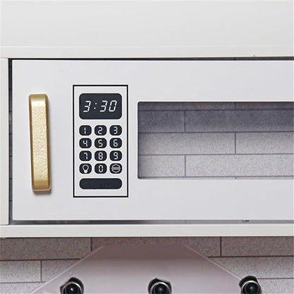 Kids Children Pretend Toy for Babies, Kitchen Playset & Play Kitchen Toy Set with Light, Sink with Faucet, Oven, Microwave, Kitchenware Set Accessories for Ages 3-8 Girls Boys