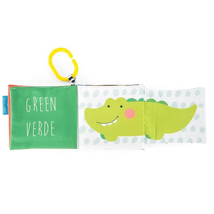 Sassy Peek-a-Boo Activity Book with Attachable Link for On-The-Go Travel, Sensory Play, Black & White, Ages 0+ Months (Pack of 12)