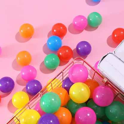 PlayMaty Ball Pit Balls - Colorful Ocean Pool Toys for Kids, Phthalate & BPA Free, 100pcs for Toddler Playhouse, Tent, or Playpen