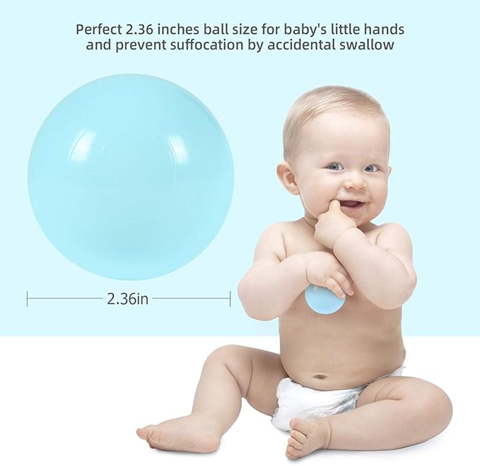 GOGOSO Playpen Balls for GirlsToddlers for Playhouse, Baby Pool, Play Ball Fun Centers, for Babies, Kids, Toddlers 1-3, Phthalate Free BPA Free 100pcs