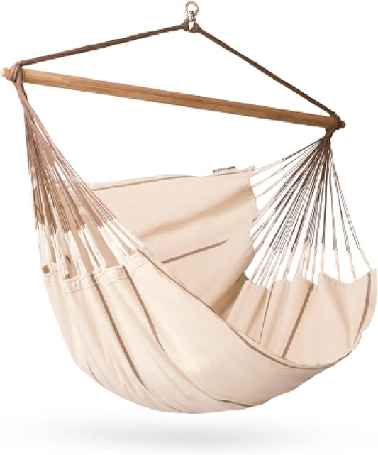 LA SIESTA® Habana Nougat - Organic Cotton Lounger Hammock Chair